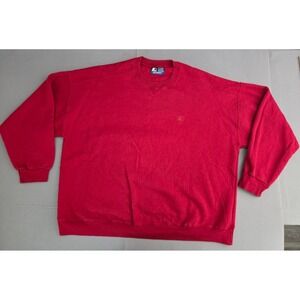 Vintage Starter Sweater Mens 2 Extra Large Red Heavyweight Pro 80 Pullover 90's